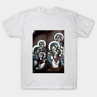 The Holy Family of Jesus - Alexandrian Iconographic Stories - By Amal Fomail Guirguis T-Shirt